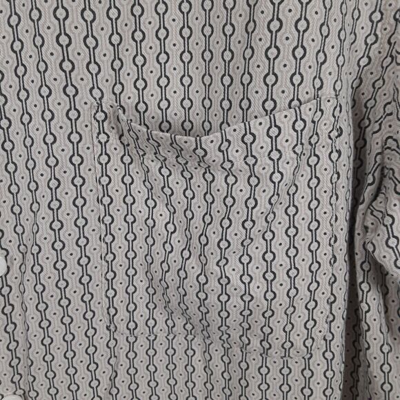 Island Republic Adult Mens M Silk Blend Hawaiin Geometric Short Sleeve Shirt - Picture 2 of 8